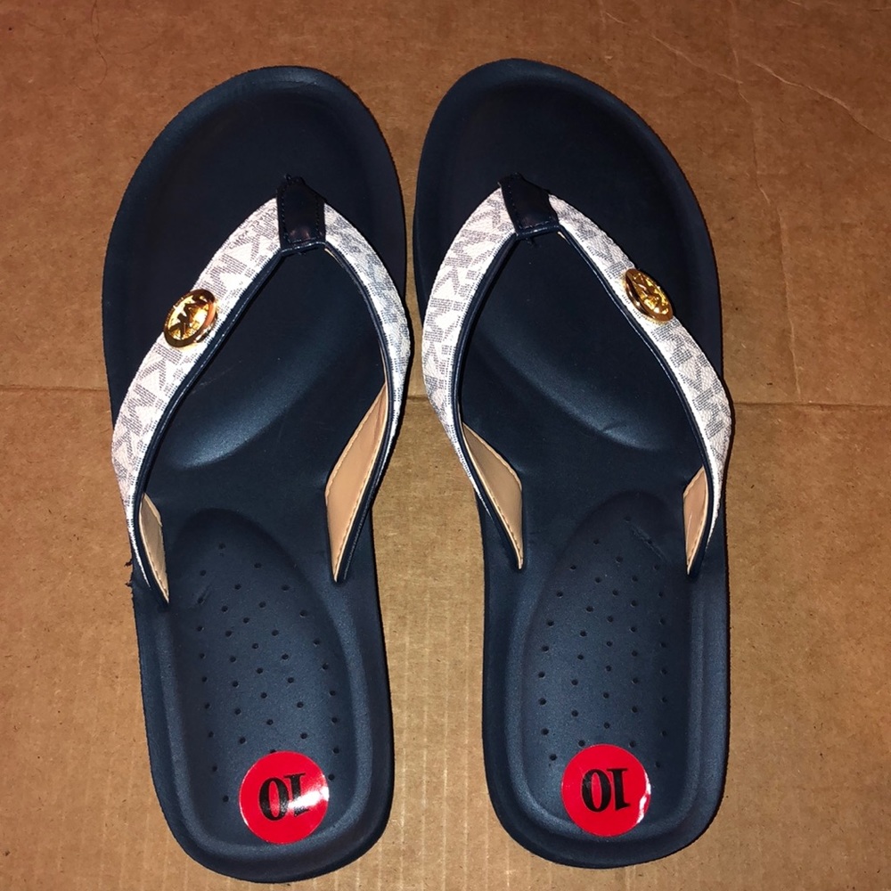 Michael Kors Gage Platform Flip Flops New With Box